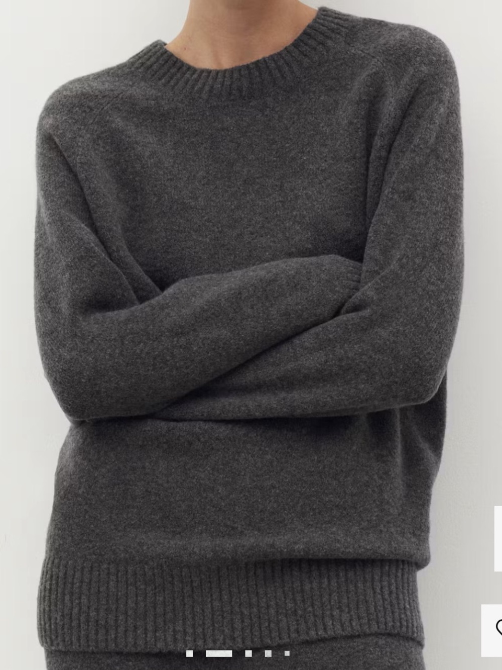 Mango Cozy Crewneck Sweater - Gray ROUND-NECK KNITTED SWEATER 4102